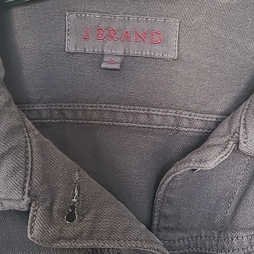 J Brand Charcoal Grey Cropped Denim Jacket - Picture 2 of 5